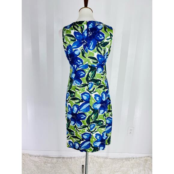 EVAN PICONE Women’s Floral Print Sleeveless Sheath Dress Sz 4 - Picture 4 of 10